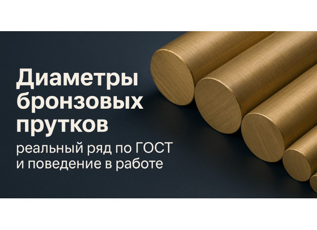 Диаметры бронзовых прутков: реальный ряд по ГОСТ и поведение в работе
