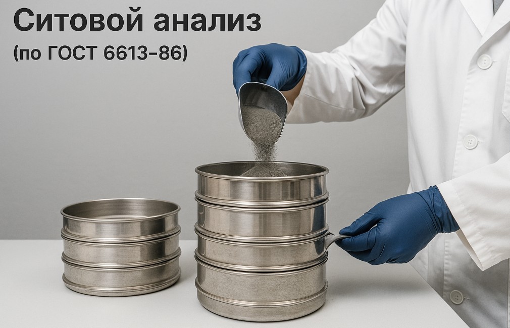 ситовой анализ металлических порошков по ГОСТ 6613-86 — определение размеров частиц